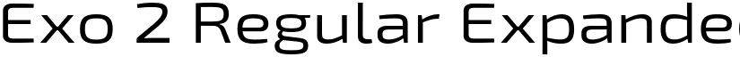 Exo 2 Regular Expanded font