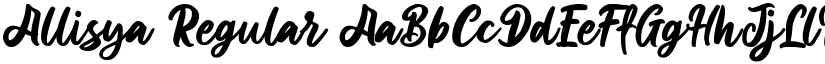 Allisya Regular font