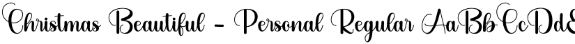 Christmas Beautiful - Personal Regular font