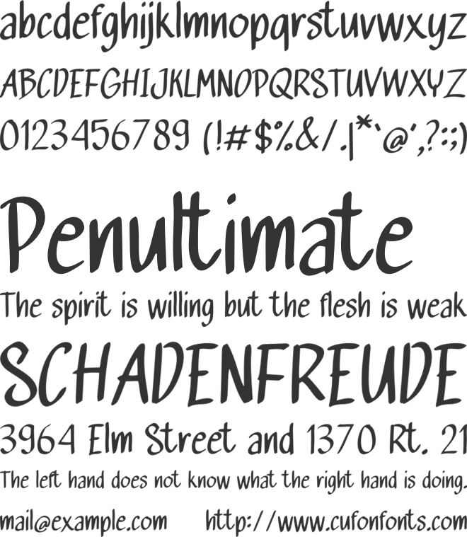 NIGHTBURN font preview