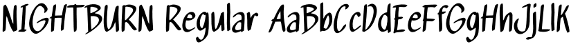 NIGHTBURN Regular font