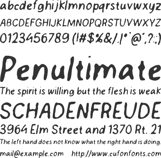 PHOBIA NIGHT font preview