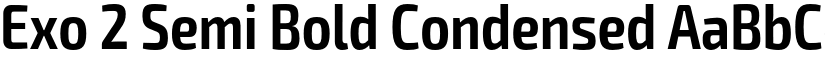 Exo 2 Semi Bold Condensed font
