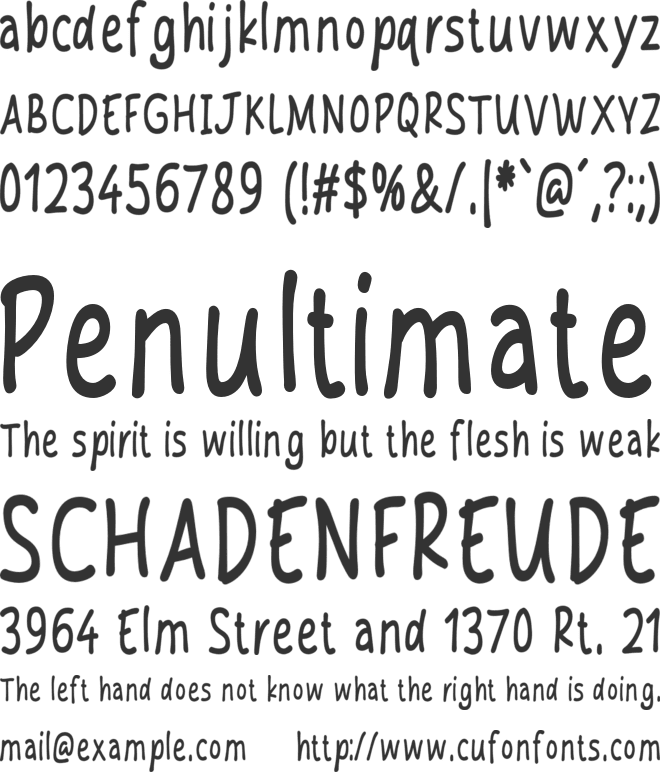 Sneakyo font preview