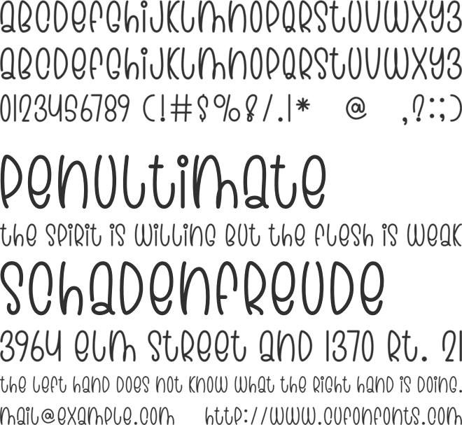 Autumn Display font preview