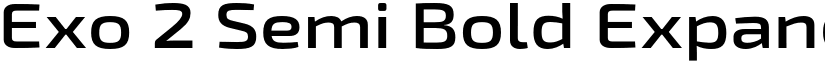 Exo 2 Semi Bold Expanded font