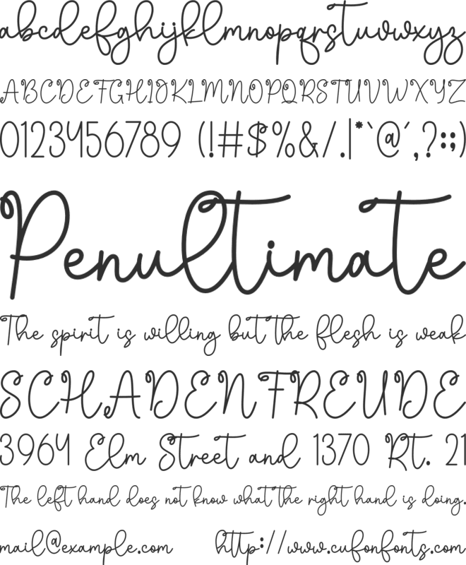 Bread Handmade font preview