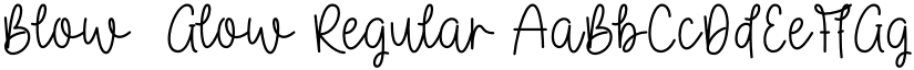 Blow  Glow Regular font
