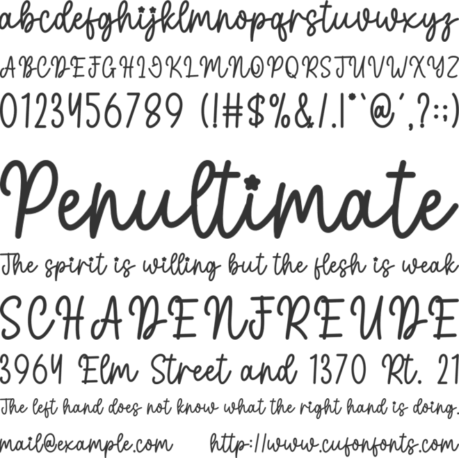 Mood Boster font preview