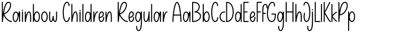 Rainbow Children Regular font