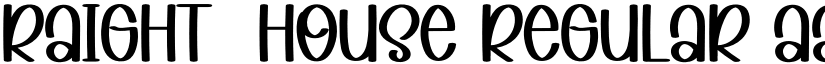 Raight  House Regular font
