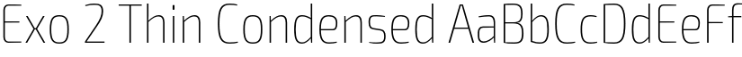 Exo 2 Thin Condensed font
