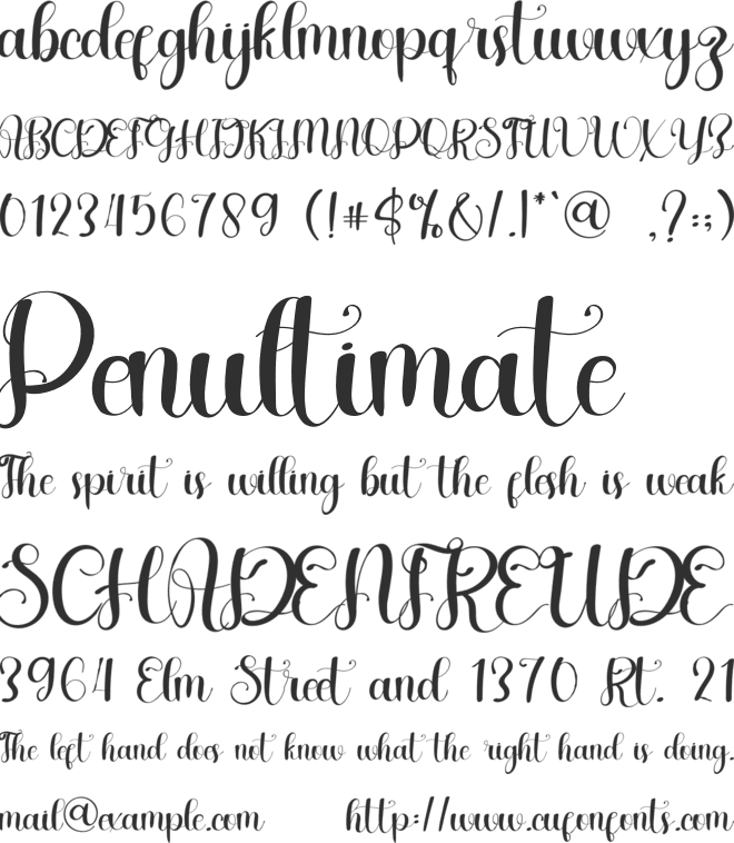 Sleeply font preview
