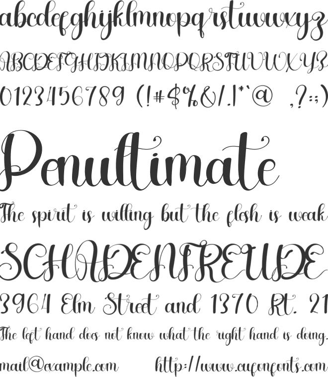 Sleeply font preview