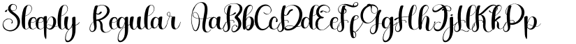Sleeply Regular font