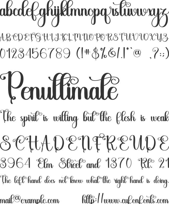 Ganbate font preview