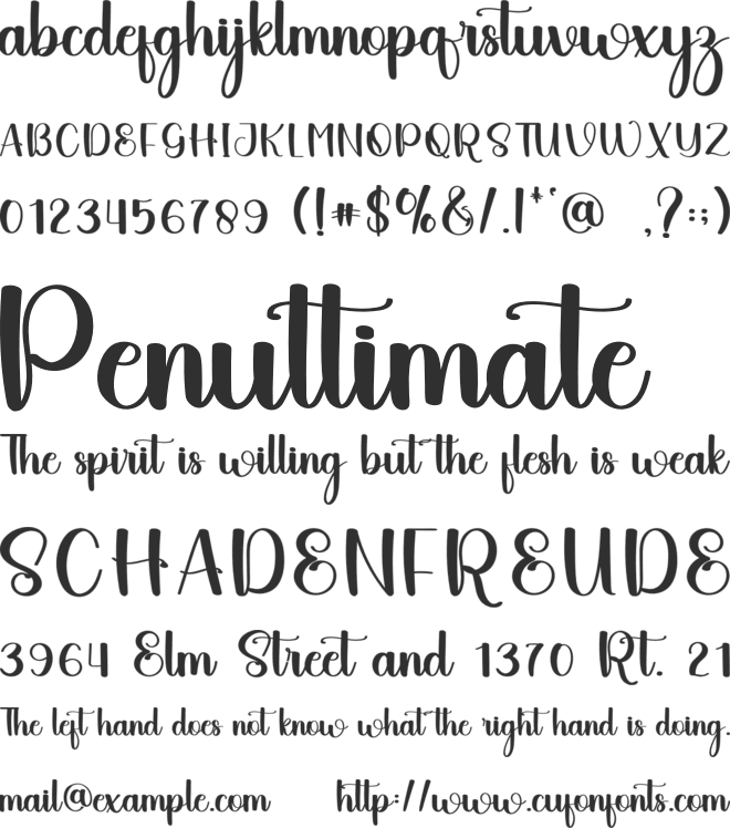 Babylone font preview