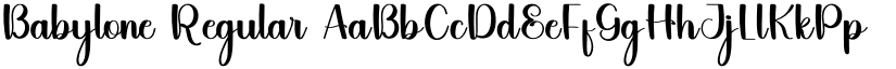 Babylone Regular font