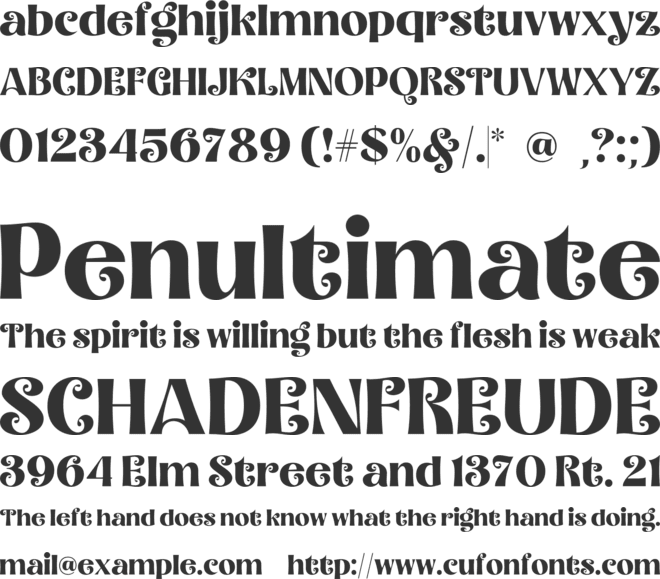 Bonello font preview