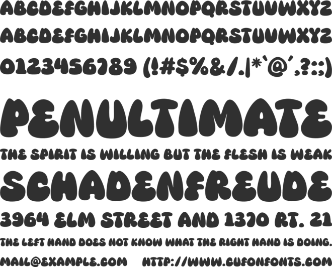 Super Candy font preview