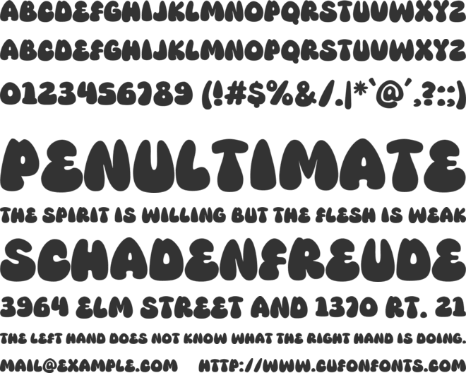 Super Candy font preview