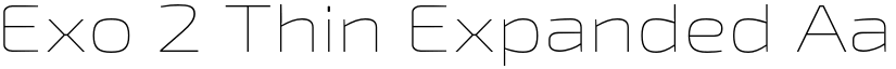 Exo 2 Thin Expanded font