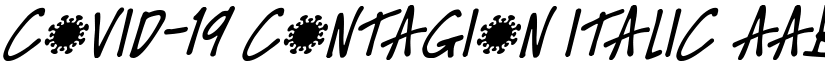 Covid-19 Contagion Italic font