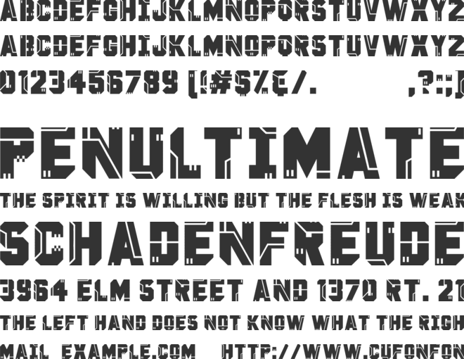Cyborg Punk font preview