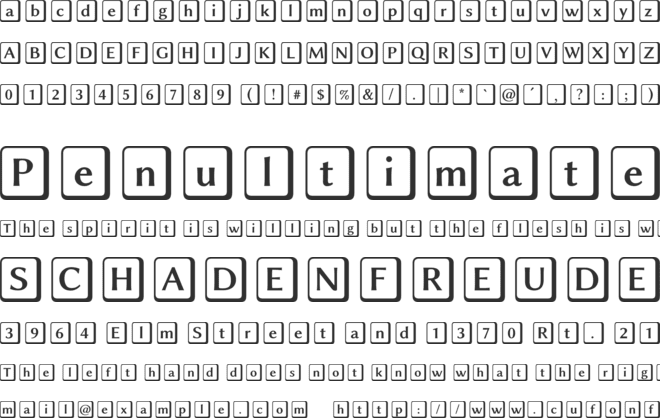 Linux Biolinum Keyboard font preview