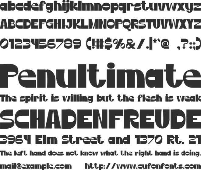 Head-Turner font preview