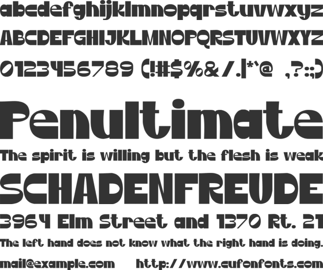 Head-Turner font preview