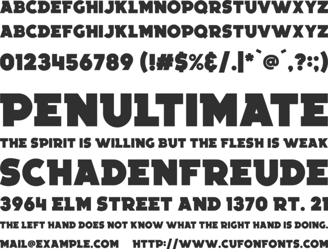 Thunderbold Serif font preview
