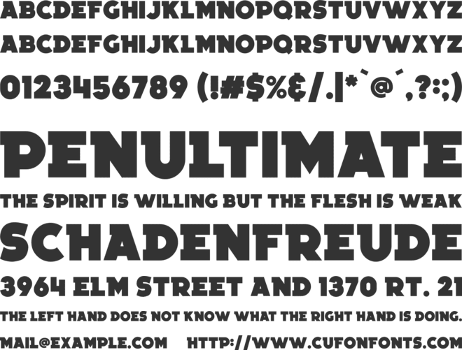 Thunderbold Serif font preview