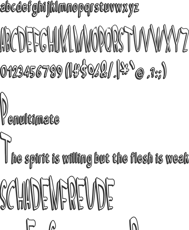 Scream In Pain font preview