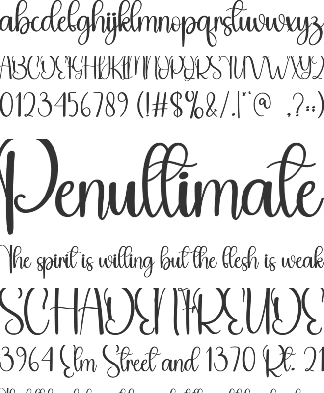 Soybean font preview