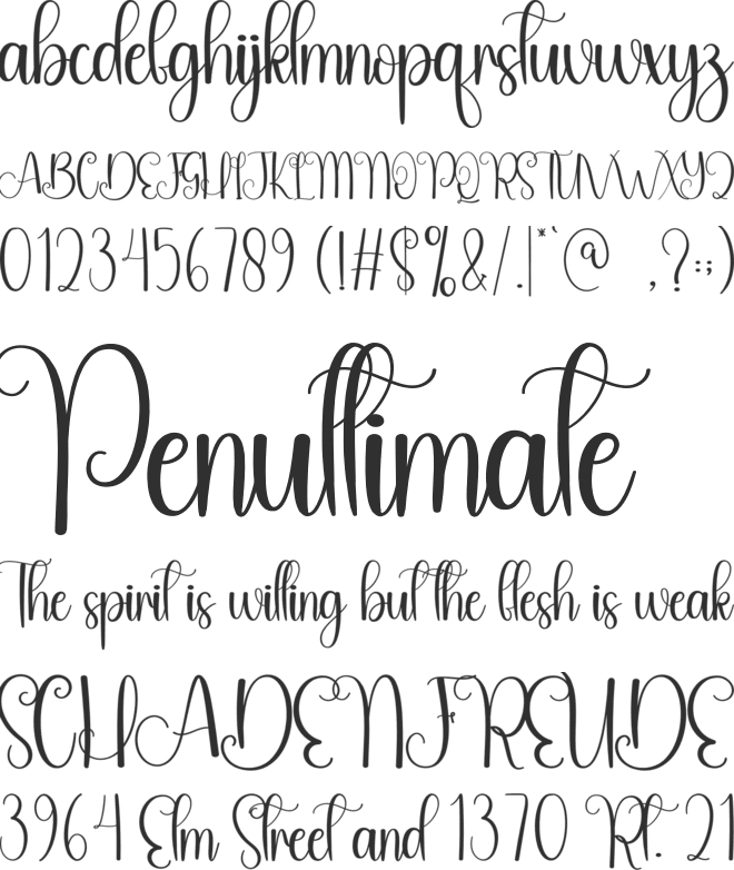 Sweety Love font preview