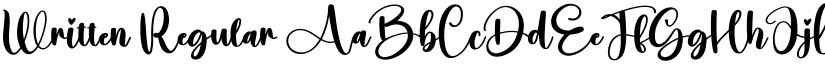 Written Regular font