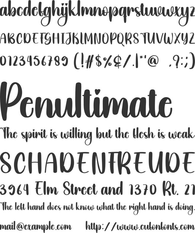 Beverage font preview