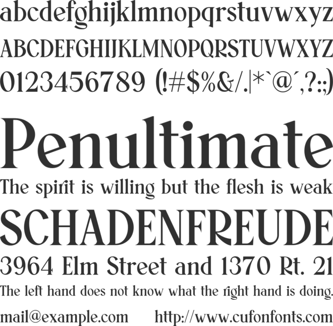 SILVER LININGS font preview
