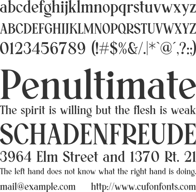 SILVER LININGS font preview