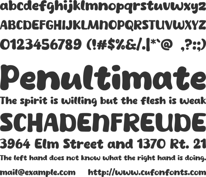 Hip Horay font preview