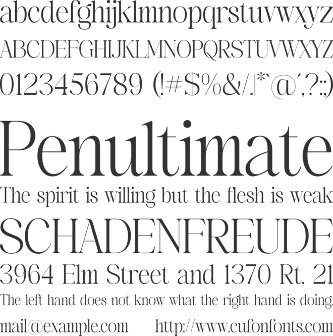 Viagram font preview