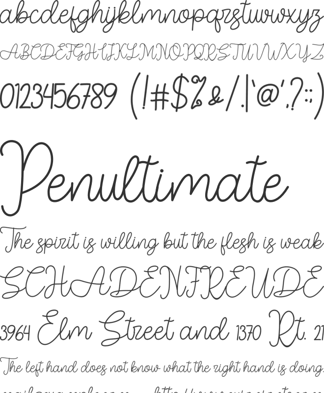 AsllyLastty font preview