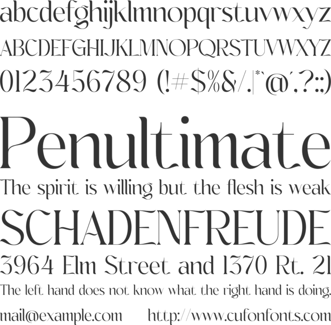 Qelistah font preview