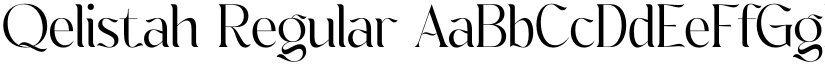 Qelistah Regular font