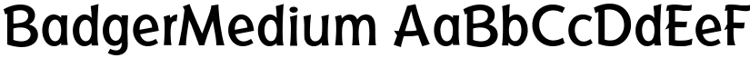 BadgerMedium font download