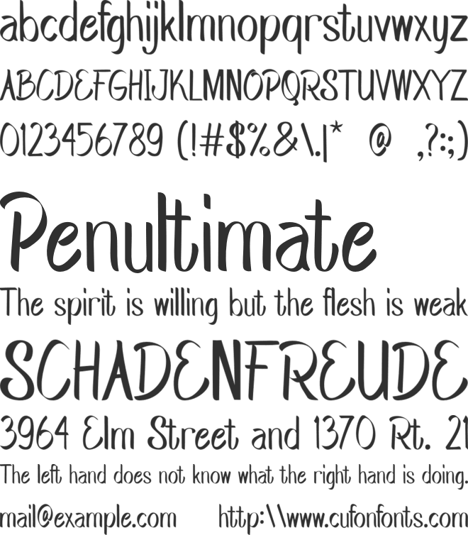 Work Colleague font preview