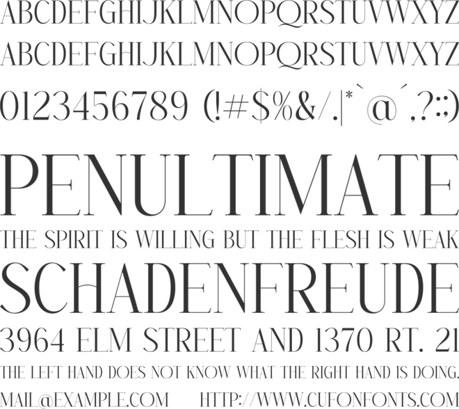 Menasha Brown font preview