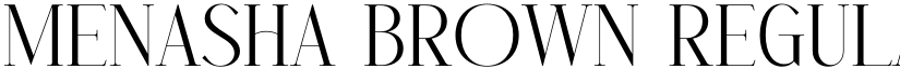 Menasha Brown Regular font
