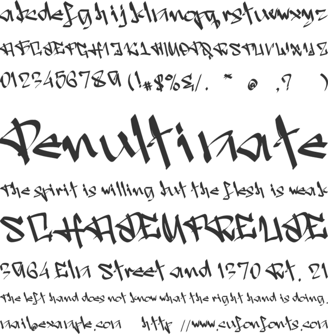 Tiger Humble font preview